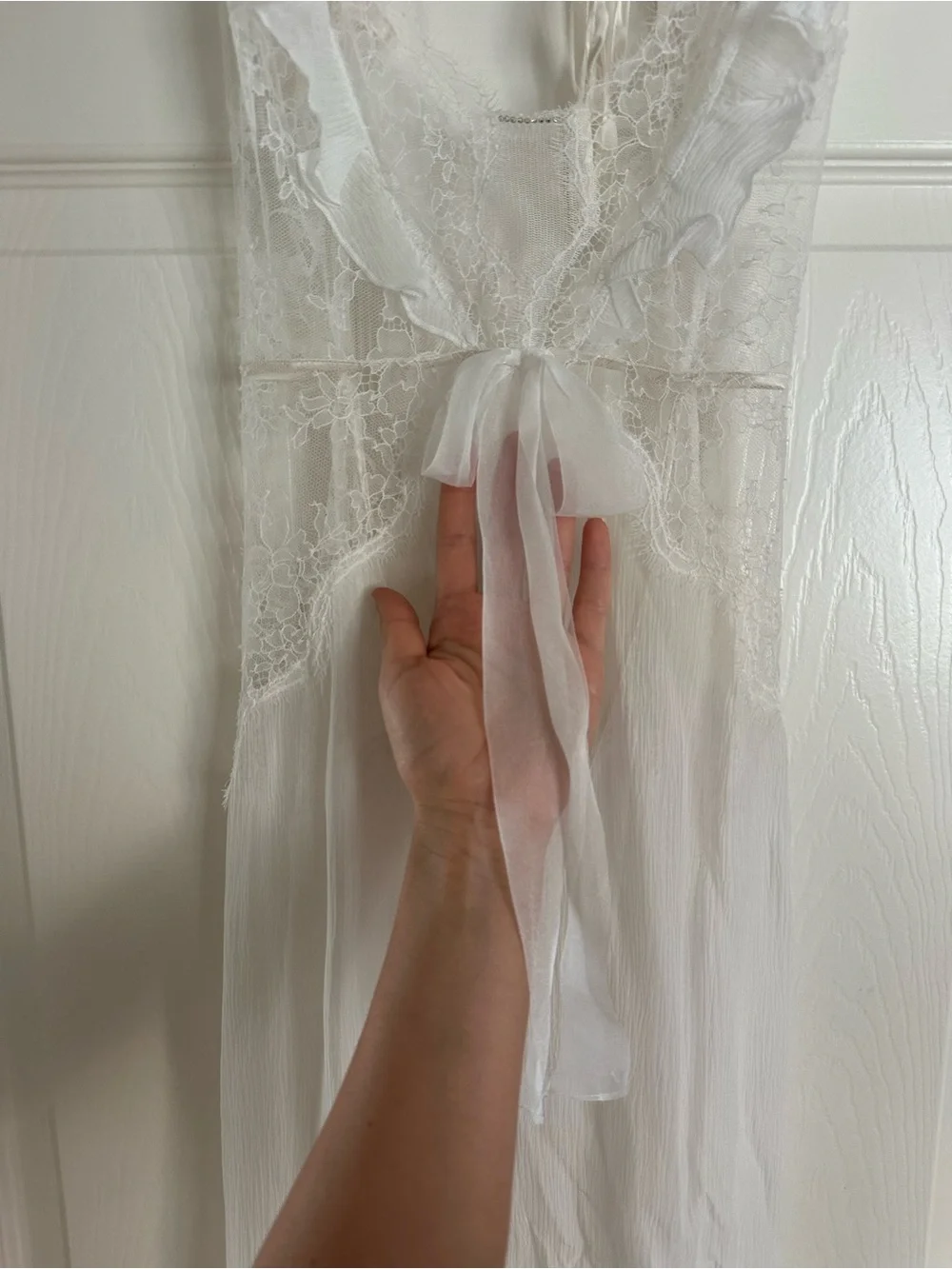Victoria's Secret Cream Lace Silk Sheer Slip Dress NWT - Picture 3 of 7
